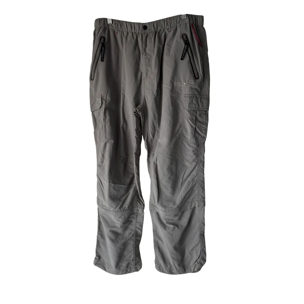 Jack Wolfskin Mens‎ Cargo Pants Zip Off Convertible Hiking Outdoor Grey XXL